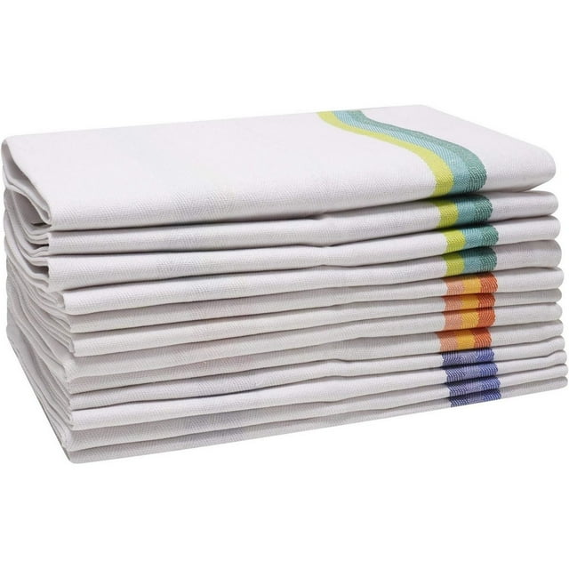 K Collection Ensemble de Linges à Vaisselle à Rayures (Lot de 12)
