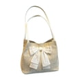 thumbnail image 2 of Bolso de hombro de paja tejida para mujer | Bolso tote de hierba | Bolso bandolera informal con lazo | Bolso de playa ligero y transpirable para viajes y compras de verano, 2 of 6