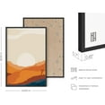 thumbnail image 3 of HAUS AND HUES Western Art Framed - Set of 3 Southwestern Arizona Desert, Modern Boho Decor, Western Mountain Wall Art for Living Room, Nature, Mid century, Landscape Pictures (24x36, Framed Black), 3 of 6
