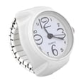 thumbnail image 2 of GOOHOCHY 1pc personalidad unisex reloj en forma de anillo de dedo moda exquisito anillo de reloj de cuarzo (blanco), 2 of 7