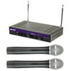 GEMINI VHF-2001M Dual Channel Wireless Handheld Microphone System - 100 FT Range