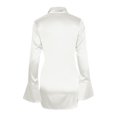 thumbnail image 4 of FcBaudy Robe Longue à Manches Longues Col en V, Robes d'Été pour Femmes, Robes pour Femmes Col en V Couleur Unie Montre Taille Creux Fesses Robe Courte à Manches Longues Robe pour Femmes, 4 of 7