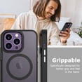 thumbnail image 3 of Magnetic Case for iPhone 14 Pro Max Case, [Compatible with MagSafe] [Military Grade Proof Protection] Slim Thin Translucent Matte Case for iPhone 14 Pro Max (Black), 3 of 15
