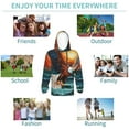 thumbnail image 5 of Pofeuu Textured Bald Eagle Print Kids Pullover Hoodies Warm Thick Hooded Sweatshirt with Packet for Boys Girls-Small, 5 of 6