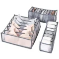 thumbnail image 1 of Organizador de cajones para ropa interior, 3 cajones de caja de almacenamiento, divisores compatibles con calcetines, corbatas, ropa interior y otros accesorios pequeños, 1 of 5