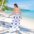 thumbnail image 7 of Women Sarong Wraps Checkered Plaid-r1 Swimsuit Beach Pareo Bikini Coverups Skirt M, 7 of 7