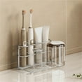 thumbnail image 3 of Stainless Steel Wall Mounted Toothpaste Toothbrush Holder Bathroom Organizer 4 Cup, 3 of 9