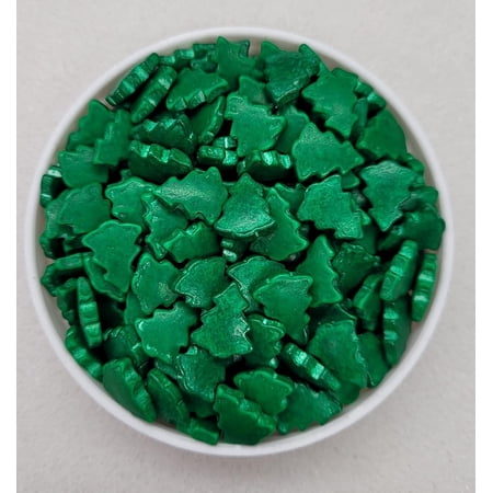 Green Christmas Thick Candy Quins Cupcake Confetti Christmas Sprinkles 4oz
