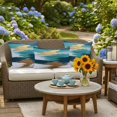 thumbnail image 6 of Outdoor Pillow Cover Abstract Art Set of 2 Waterproof Throw Pillowcases Blue Green Gold Texture Decorative Patio Furniture Pillows for Couch Garden Indoor & Outdoor Use, 6 of 9