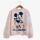 thumbnail image 2 of Sudadera con estampado de Minnie Mouse de Disney para mujer, suéter de cuello redondo para primavera y otoño, ropa holgada coreana, estilo retro Harajuku coreano, 2 of 5
