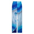 thumbnail image 4 of Blue Agate Gemstone Print-2 Pajamas For Women Loose Retro Night Pajama Pants Comfortable Sleepwear Bottoms Homewear, 4 of 6
