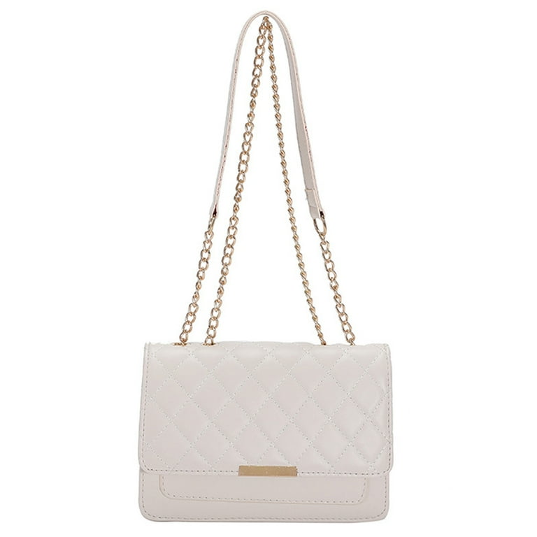 Small Quilted Crossbody Bags for Women Quilted Shoulder Bag Purse Handbag with Chain Strap