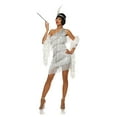thumbnail image 1 of Robe Flapper Argentée Éblouissante pour Femmes, 1 of 1