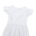 thumbnail image 4 of iEFiEL Girls Ruffles Bridesmaid Prom Gown Party Long Flower Girl Dress White 12, 4 of 6