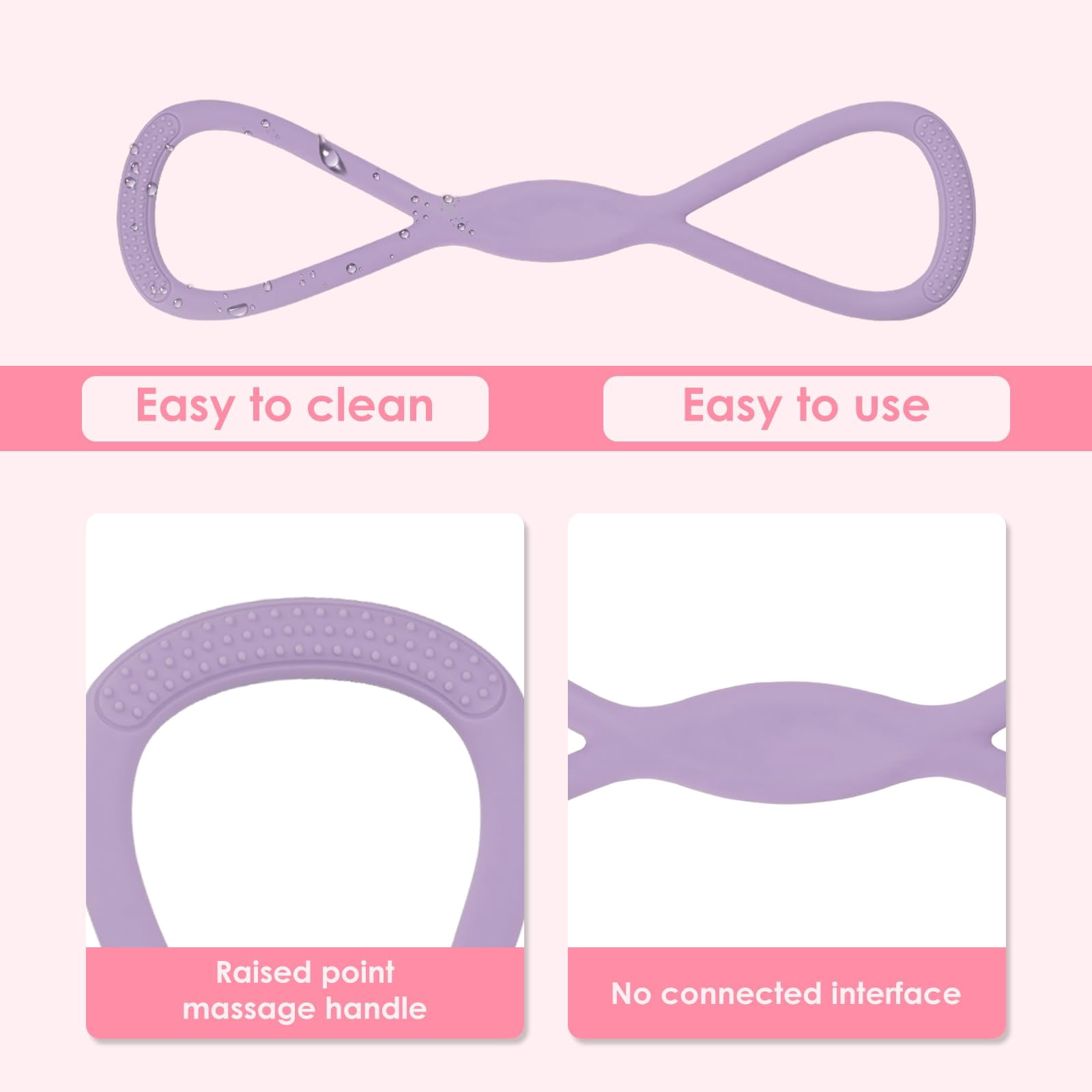 2 Pack Figure 8 Resistance Bands with Handles, Silicone Exercise Bands for Arm, Back, Chest, Shoulder, 15 & 25LB Set