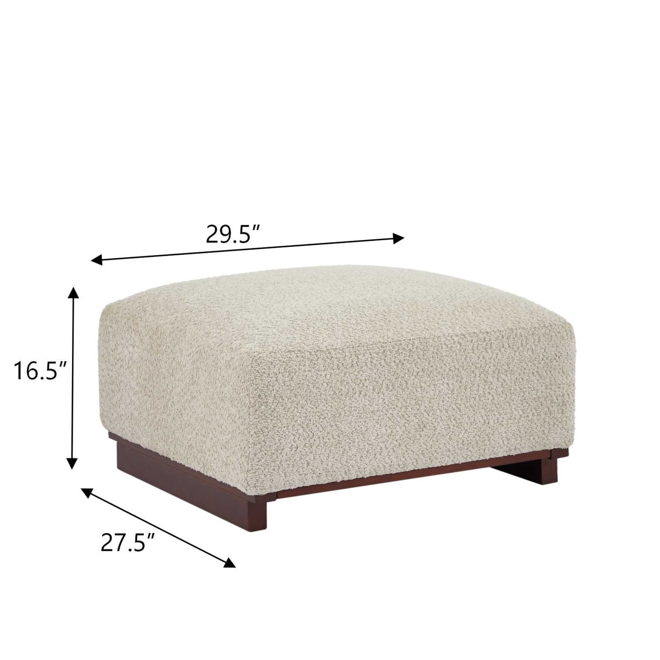 Christopher Knight Home 5-Piece Modern Boucle L-Shaped Modular Sectional Sofa with Ottomans, Sesame