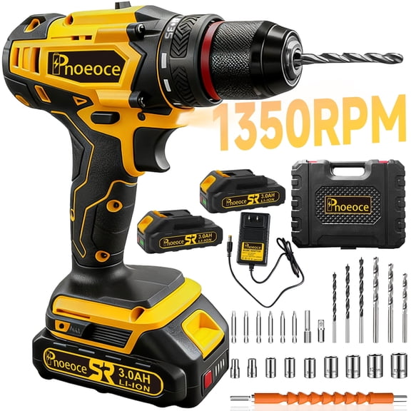 20V MAX Cordless Impact Drill Driver Kit - 2 High-Capacity Batteries & Fast Charger