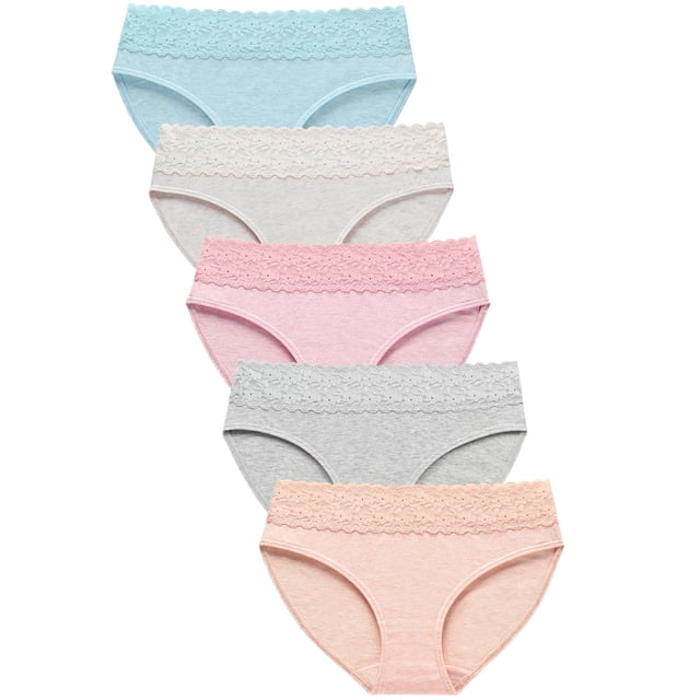 Bragas de algodón Wealurre, ropa interior de bikini, calzoncillos de encaje, paquete de 5