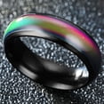 thumbnail image 2 of Anillo de estado de ánimo de banda de boda que cambia de color sensible a la temperatura de acero inoxidable de 4 mm Ormromra  CZMR-YX247-1, 2 of 2