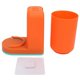thumbnail image 1 of Toothbrush Cup Holder Multipurpose Modern Simple Design Space Saving Wall Mounted Toothbrush Holder with Cup Orange, 1 of 5
