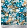 thumbnail image 1 of Soimoi Georgette Viscose Fabric Two Tone Camouflage Print Fabric by The Yard 42 Inch Wide, 1 of 1