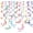 Rainbow Dots, variant on ANHXN Pastel Paper Swirl Decorations Hanging Ceiling Streamers for Birthday, Spring, Bridal, Gender Reveal, Wedding, or Everyday Party Decor
