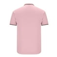 thumbnail image 4 of hoksml Men's Classic Golf Shirts Casual Loose Solid Color Collared Button Polo Shirt Summer Lightweight Mesh Short Sleeve Turndown Collar Tops, 4 of 6