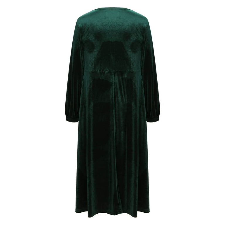 sleeves green velvet dress Baltic Born Womens Uma Velvet Maxi Dress | Dark Green | Color: Dark Green main image 1