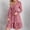 Red, variant on Women's Casual Dress Womens Fall Long Sleeve Dress Fashion V Neck Pleated Midi Dresses Casual High Waist Tiered Ruffle Flowy Dress Red S