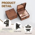 thumbnail image 3 of Uxcell Wooden Box Hasp Latch, Butterfly Vintage Engraved Hasp Latch Hook with Mounting Screws Bronze 44x50mm, 3 of 7