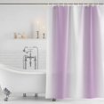 thumbnail image 4 of Light Purple White Waterproof Fabric Shower Curtain,Gradient Solid Stripes Geometric Waterproof Fabric Shower Curtain for Bathroom Curtains Bathtubs Hotel Shower Curtains with 12 Hooks Standard 72x72, 4 of 8