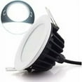 thumbnail image 1 of Panel de techo empotrado para baño y dormitorio, blanco brillante de 6000 K, CA 220 V-240 V, uso en interiores y exteriores, paquete individual, luz descendente LED impermeable IP65 de 9 W, 1 of 5