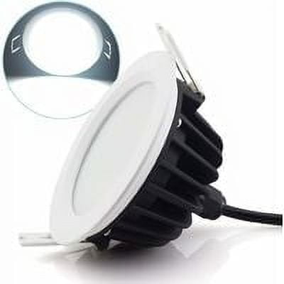 Panel de techo empotrado para baño y dormitorio, blanco brillante de 6000 K, CA 220 V-240 V, uso en interiores y exteriores, paquete individual, luz descendente LED impermeable IP65 de 9 W