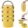 thumbnail image 2 of 4 Layer Stainless Steel Insulated Lunch Box, Leak-Proof Food Container with Lid for Office, Work, School, And Portable Meal Storage Harlik, 2 of 5