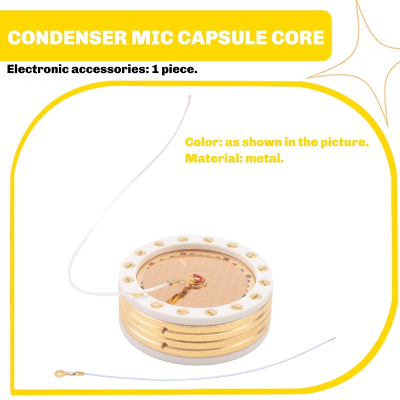 -87 34mm Large Diaphragm Condenser Mic Capsule Core Microphone Capsule for Specialization Recording