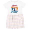 thumbnail image 3 of Inktastic Happy Birthday Grandpa Party Hat Balloons Girls Toddler Dress, 3 of 5
