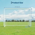 thumbnail image 2 of Pinypikaka Soccer Goals 6x4FT Portable Frame Soccer Net for Backyard, Soccer Training Equipment White, 2 of 9