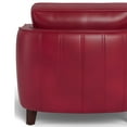 thumbnail image 3 of Hydeline Aria Top Grain Leather Loveseat, Cranberry Red, 3 of 5