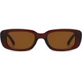 thumbnail image 2 of Gafas de sol rectangulares Protección Gafas de conducción retro para mujer brillar  Electrónica, 2 of 5