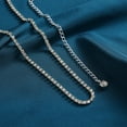 thumbnail image 3 of Waist Chain Slim Minimalist Single Layer Metal Beach Bikini Rhinestone Embedded Body Chain Belt Summer Party Wear, 3 of 7
