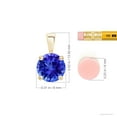 thumbnail image 4 of Angara Necklace - Natural 1.8 ct Tanzanite Pendant Necklace for Women in 14K Yellow Gold - December Birthstone Jewelry | Round Tanzanite Necklace, 4 of 9