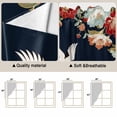 thumbnail image 5 of Navy Blue Crane Swag Valances for Windows 2 Pack, Kitchen Window Curtains 36 Inch Length, Vintage Red Teal Spring Floral Botanical Privacy Swag Curtains for Living Room/Bathroom 36"x36", 5 of 8