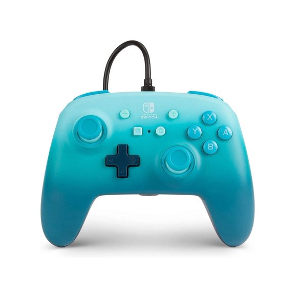 Control alámbrico Power A Enhanced Blue Aquatic Fantasy Nintendo Switch Power A NSW