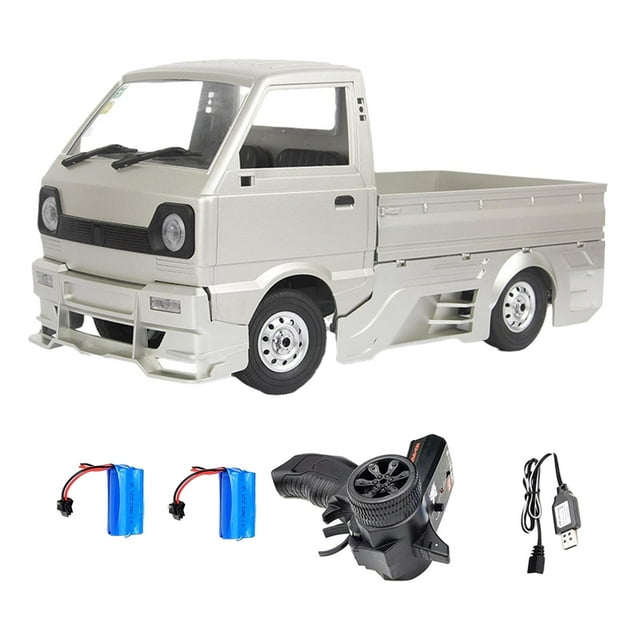 Coche de escalada RC perfke WPL D12 1/10 2WD Plata 2 baterías