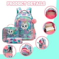 thumbnail image 4 of Pink Kids Backpack for School Girls Backpacks with Pen Bag Lunch Box School Bags for Elementary Student, 4 of 7