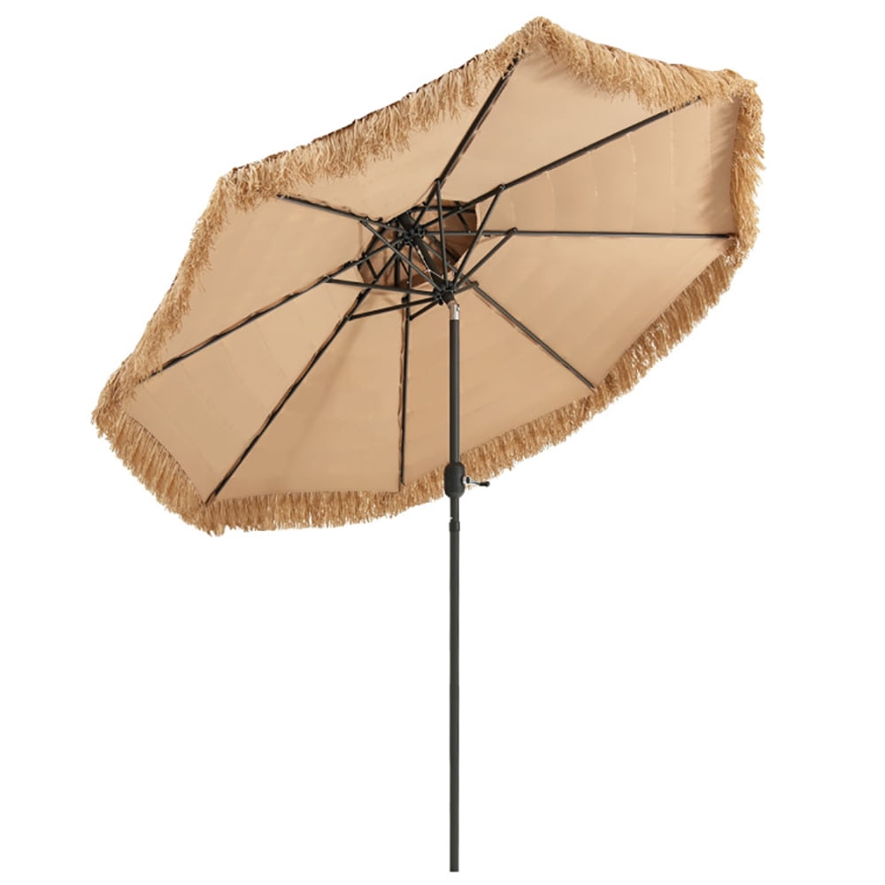 Aimee Lii 9 Feet Thatched Tiki Umbrella with 8 Ribs, Sunbrella Patio Umbrellas Aimee Lii 9 Feet Thatched Tiki Umbrella with 8 Ribs, Sunbrella Patio Umbrellas