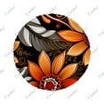 thumbnail image 3 of Floral African Authentic Flowers Pattern Polyester Universal Spare Wheel Tire Cover Wheel Covers for Trailer RV SUV Truck Camper, 3 of 5