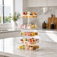 thumbnail image 4 of huayou 5 Tier Square Acrylic Cupcake Stand L, 15.75 inch Height Tiered Display Tray for Holiday Party Wedding Dessert Table Decoration, 4 of 7