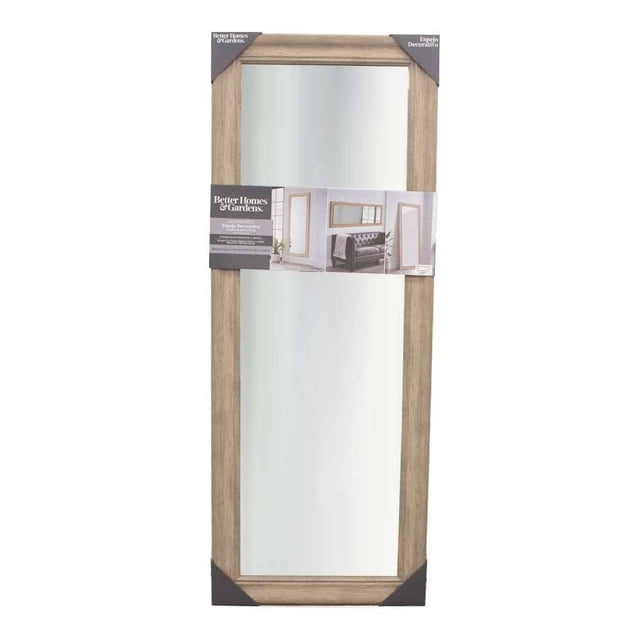 Espejo Decorativo Better Homes & Gardens para Uso Vertical u Horizontal Diseño Rectangular Rústico