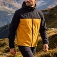 thumbnail image 6 of Men's Winter Hooded Jacket, Solid Color Long Sleeve Coat With Zipper, Casual Warm Outwear For Cold Weather Yellow XL, 6 of 8